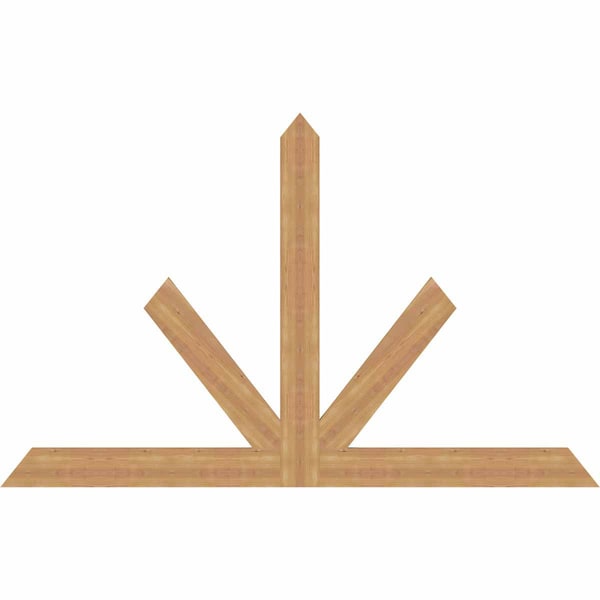 Ekena Millwork Saratoga Timber Gable Bracket, Western Red Cedar, 84"W x 53"H x 1 1/2"D x 5 1/2"F, 15/12 Pitch GBW084X53X0206SAR00SWR - main